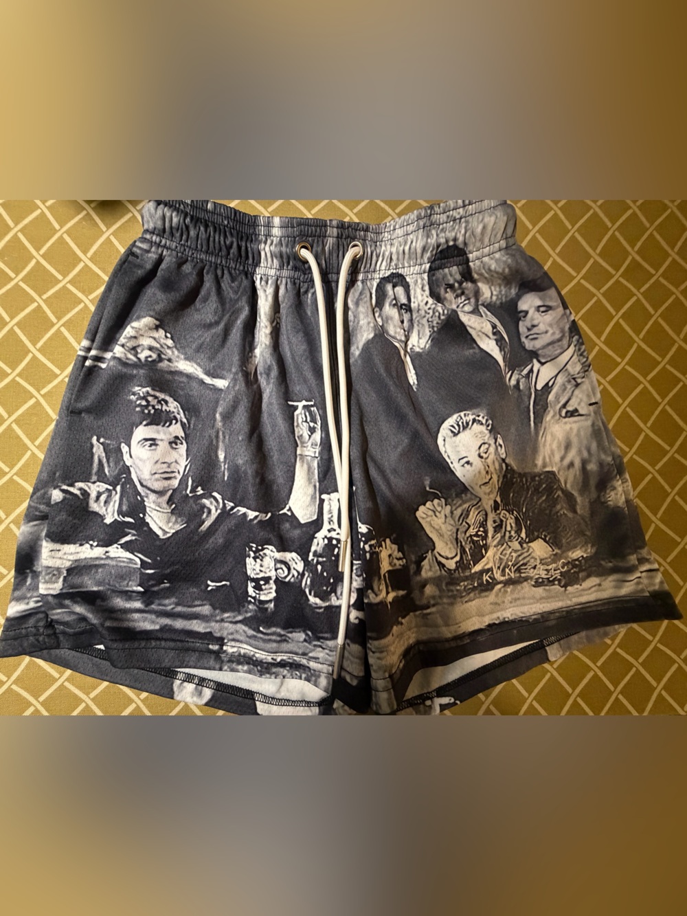 Kinetic Kings Godfather Goodfellas Movie Graphic Mesh Shorts Men’s Medium